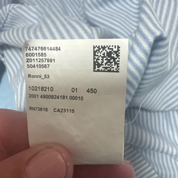 Boss Light Blue Fine-Striped Mens Dress Shirt A49 - Picture 12 of 13